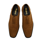 Suede Oxford Brogue Shoe // Tan (UK: 6.5)