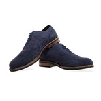 Suede Water Resistant Brogue // Navy (UK: 6.5)