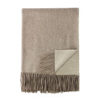 100% Merino Wool Throw (Ivory + Oatmeal)