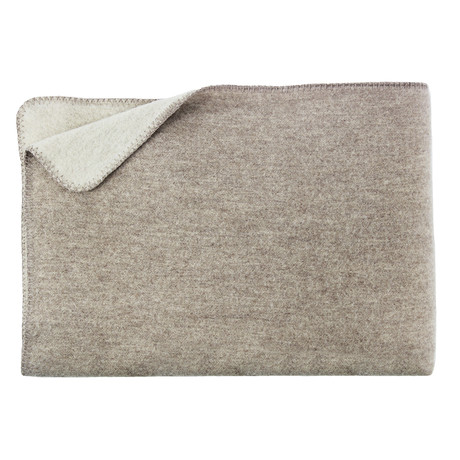 100% Merino Wool Blanket // Ivory + Oatmeal (Medium)