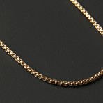 Round Box Chain Necklace (Stainless Steel)