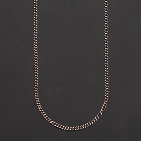 Curb Chain Necklace (Sterling Silver)