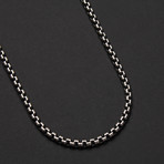 Round Box Chain Necklace (Stainless Steel)