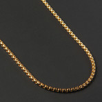 Round Box Chain Necklace (Stainless Steel)