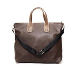 Terrance Zippered Tote // Brown