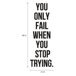 You Only Fail When You Stop Trying