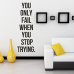 You Only Fail When You Stop Trying