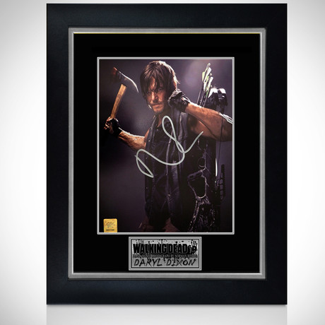 Daryl Dixon // Norman Reedus Signed Photo // Custom Frame