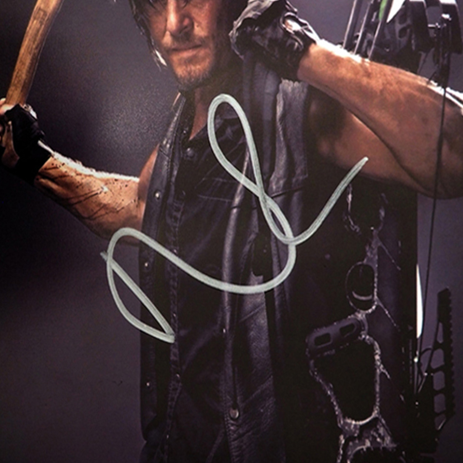 Daryl Dixon Norman Reedus Signed Photo Custom Frame Rare T Touch Of Modern 7739