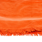 Hermes // Terry Cloth Yachting Large Towel // Orange // Pre-Owned