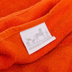 Hermes // Terry Cloth Yachting Large Towel // Orange // Pre-Owned