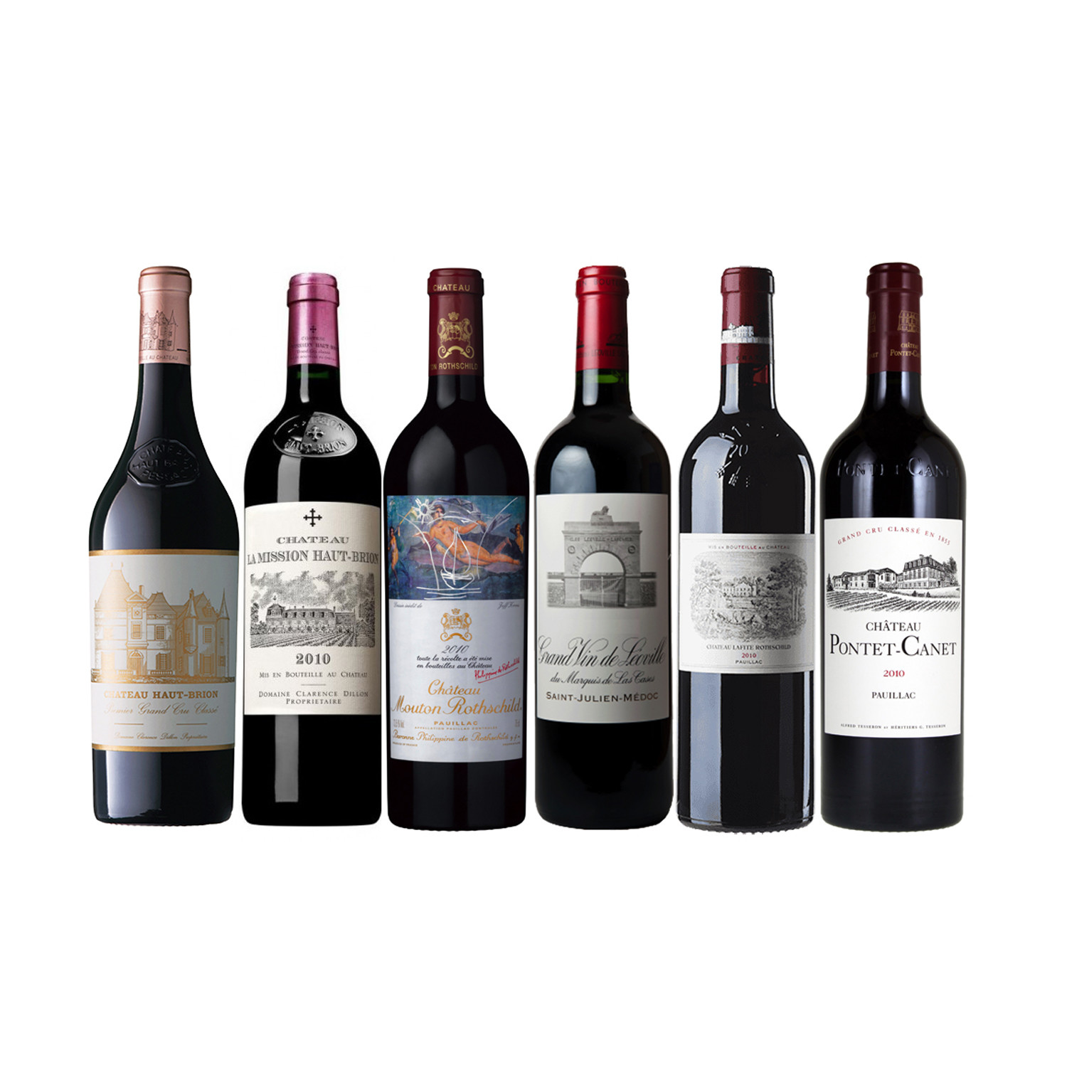 100pt Bordeaux Wine Collection from 2010 Vintage // Set of 6 - French ...