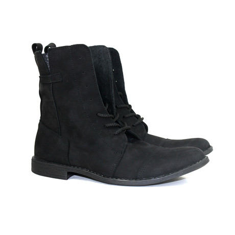 Masatti Cap-Toe Boot // Nubuck Black (US: 7)