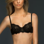 Madison Unlined Balconette Bra // Black and Gold (36B)