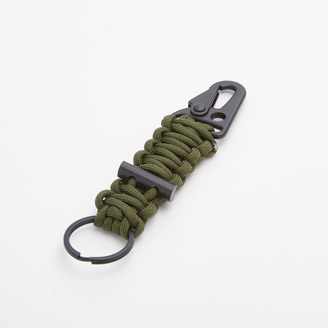 Fire-Starter Paracord Keychain // Green