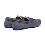 Braided Lace Loafer // Gray + Blitz Blue (US: 7)