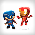 Captain America Vs Iron Man Funko Pop // Stan Lee Signed // 2 Pack