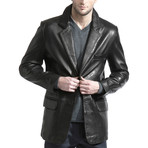 The Leather Sports Jacket // Black (2XL)