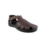 Quilted Sandal // Brown (Euro: 42)