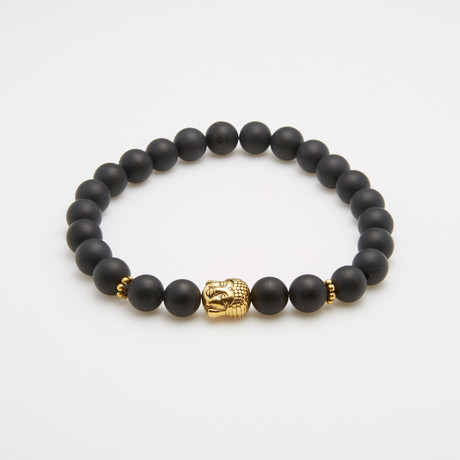 Buddha Onyx Beaded Bracelet