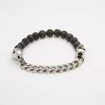 Skull Chain + Onyx Bracelet