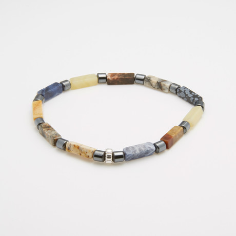 Agate + Jasper + Hematite Bracelet // Multicolor