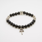 Jean Claude Jewelry // Maltesian Cross + Sword Bracelet // Black + Silver