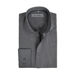 Semi Fitted Button Down Shirt // Grey Check + Heavy Metal // 2-Pack (L)