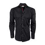 Semi Fitted Button Down Shirt // Black + Navy // 2-Pack (3XL)