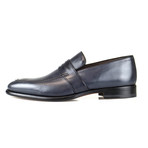 Goodyear Blue Leather Penny Loafers  // Navy Blue (US: 7)