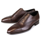 Leather Oxford Cap Toe // Brown (US: 7)