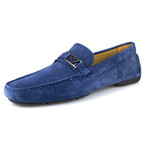 Suede Leather Driver Moccasin // Blue (US: 7)