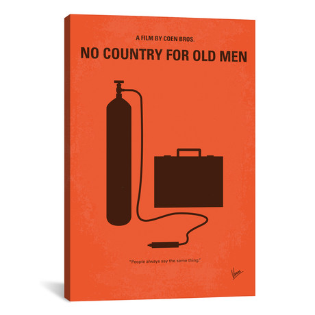 No Country For Old Men Minimal Movie Poster // Chungkong (26"W x 40"H x 1.5"D)