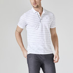 Printed Polo T-Shirt // White (S)