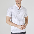Printed Polo T-Shirt // White (S)
