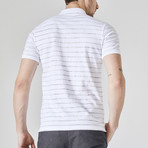 Printed Polo T-Shirt // White (S)