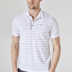 Printed Polo T-Shirt // White (S)