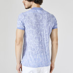 Printed Polo T-Shirt // Lila (M)