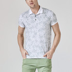 Printed Polo T-Shirt // White (L)