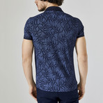 Printed Polo T-Shirt // Navy (M)