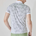 Printed Polo T-Shirt // White (L)