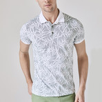 Printed Polo T-Shirt // White (L)