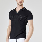 Graphic Polo T-Shirt // Black (M)