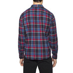 Plaid Long Sleeve Shirt // Red Navy (L)