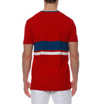 Striped Knit Crewneck Tee // Red (XL)