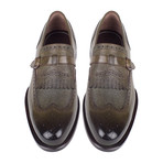 Cross Strap Loafer  // Green Antique (Euro: 40)