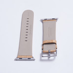Genuine Alligator Apple Watch Strap // Taupe // 42mm (Black Hardware // 38mm Case)