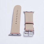 Alligator Apple Watch Strap // Tawny Birch Matte (White Hardware // 42mm Case Dia.)