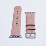 Alligator Apple Watch Strap // Tawny Birch Matte (White Hardware // 42mm Case Dia.)
