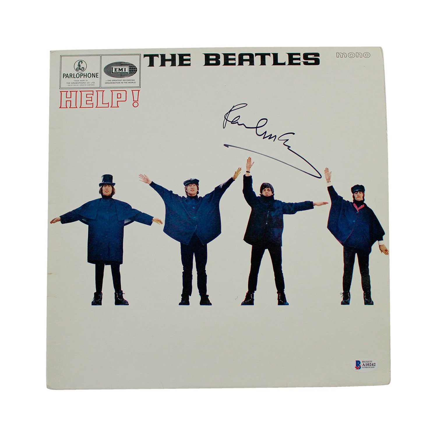 Paul Mccartney Signed The Beatles Help Record Album Cover Steiner Sports Touch Of Modern